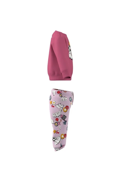 adidas Pembe  Bebek  Eşofman I FUN AOP JOG JD0061 - 12