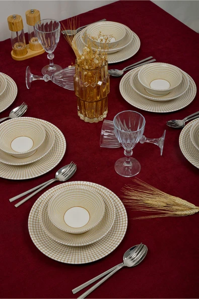 Farika Porselen Petek 18 Parça 6 Kişilik Porselen Yemek Takımı - 2