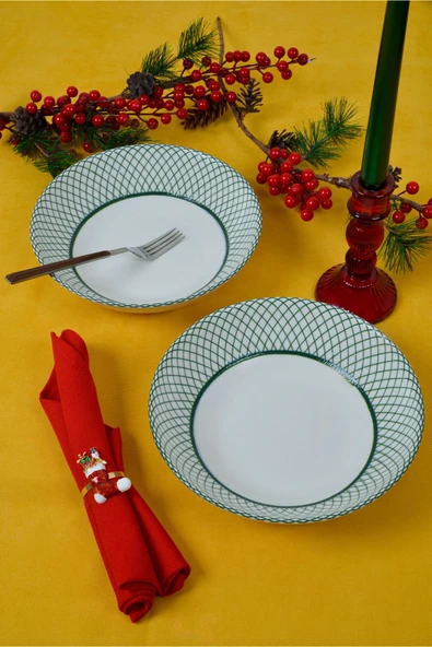 Farika Porselen Kartanem 23cm 2'li Porselen Salata Tabağı - 2