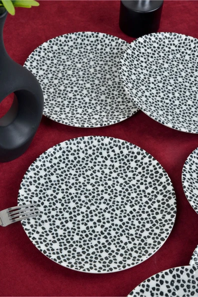 Farika Porselen Dalmaçya 6'lı Porselen Pasta Tabağı Seti - 3