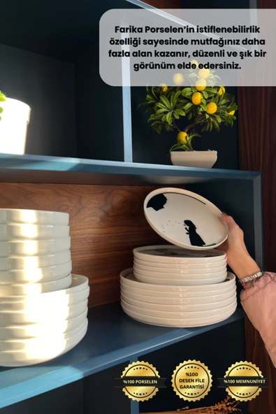 Farika Porselen Beliz 24 Parça 6 Kişilik Porselen Yemek Takımı - 4