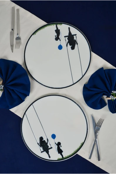 Farika Porselen Beliz 32 Cm 2'li Pizza Tabağı Seti - 2