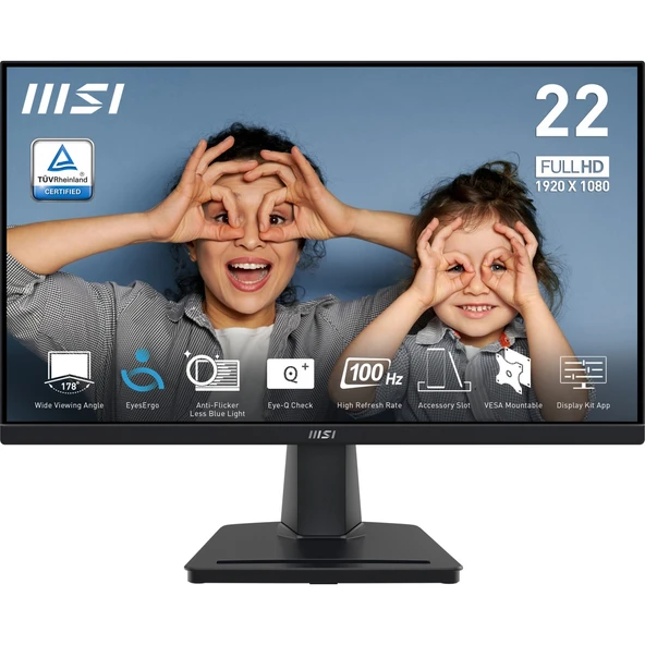 MSI 21.45" PRO MP225V 1920x1080 (FHD) 16:9 FLAT VA 100HZ 1MS ADAPTIVE-SYNC MONITOR