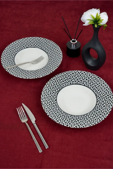 Farika Porselen Dalmaçya 28cm Porselen Makarna Tabağı - 2