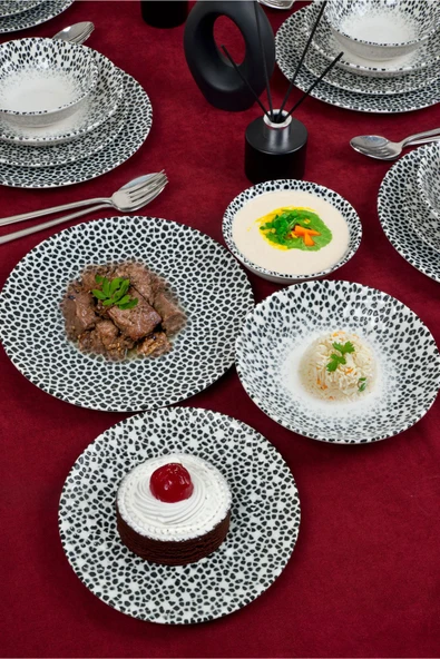 Farika Porselen Dalmaçya 24 Parça 6 Kişilik Porselen Yemek Takımı - 3