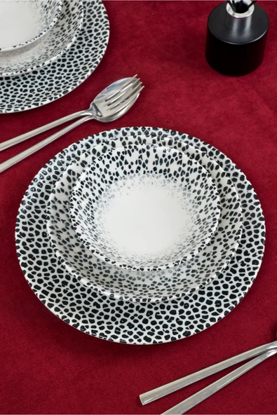 Farika Porselen Dalmaçya 18 Parça 6 Kişilik Porselen Yemek Takımı