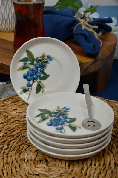 Farika Porselen Arya 6'lı Porselen Çay Tabağı Seti - 2