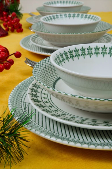 Farika Porselen Kartanem 24 Parça 6 Kişilik Yemek Takımı