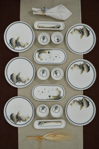 Farika Porselen Kaya 16 Parça 6 Kişilik Porselen Kahvaltı Takımı - 2