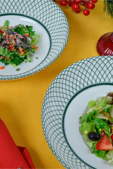 Farika Porselen Kartanem 23cm 2'li Porselen Salata Tabağı - 3