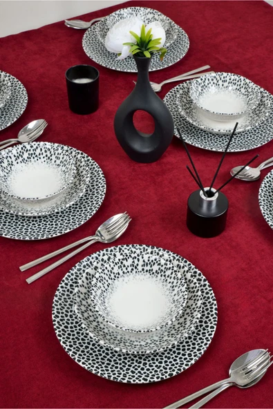 Farika Porselen Dalmaçya 18 Parça 6 Kişilik Porselen Yemek Takımı - 2