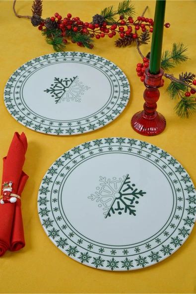 Farika Porselen Kartanem 32 Cm 2'li Pizza Tabağı Seti - 2