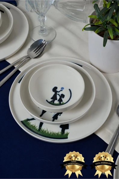 Farika Porselen Beliz 18 Parça 6 Kişilik Porselen Yemek Takımı