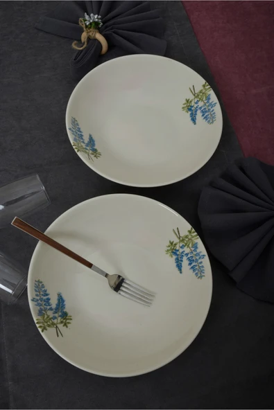 Farika Porselen Hazeran 23cm 2'li Porselen Salata Tabağı - 2