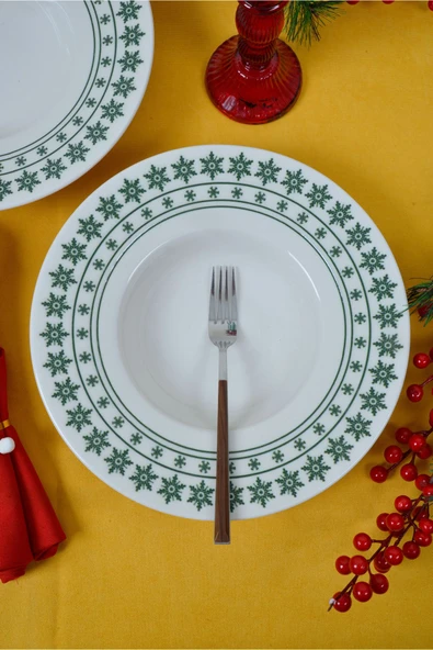 Farika Porselen Kartanem 28cm Porselen Makarna Tabağı