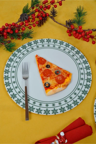 Farika Porselen Kartanem 32 Cm 2'li Pizza Tabağı Seti - 3