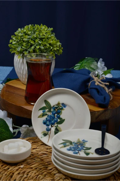 Farika Porselen Arya 6'lı Porselen Çay Tabağı Seti - 3