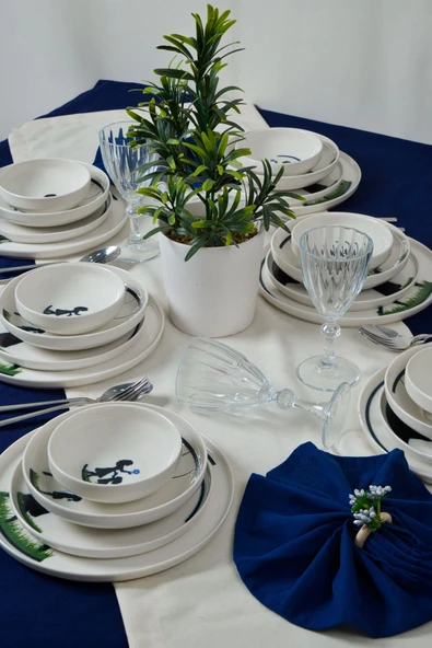 Farika Porselen Beliz 24 Parça 6 Kişilik Porselen Yemek Takımı - 2