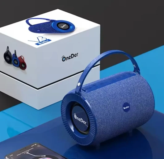 QASUL Yüksek Ses Kalitesi El Tipi Kablosuz Bluetooth Hoparlör  1500mah Pil Kumaş Tasarım - 6