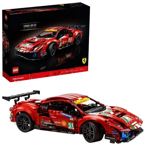 LEGO Technic Ferrari 488 GTE “AF Corse #51” 42125 Model Kiti Multicolor