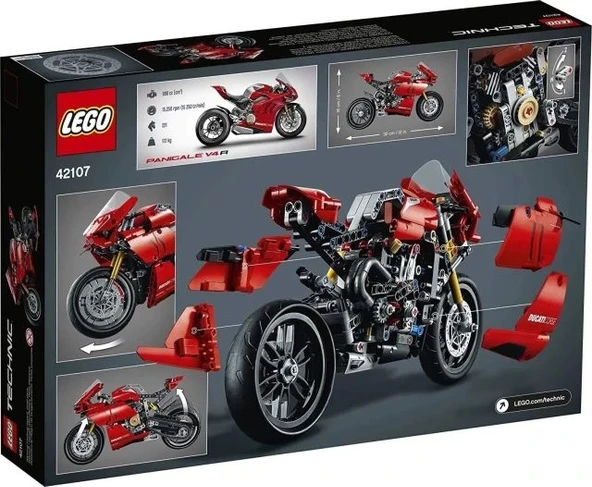 LEGO Technic Ducati Panigale V4 R Motosiklet 42107 Yapı Seti - 2