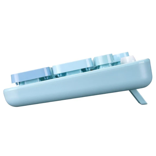 Everest ROUND KM-6282 Renkli Tuşlu Mavi Kablosuz Q Multimedia Klavye + Mouse Set - 6