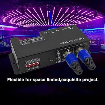 DMX-512 Dekoder Dijital Ekran Dimmer Sürücü RGBW 4 Kanal LED Kontrol Cihazı Şerit band DC12V-24V 348W - 6