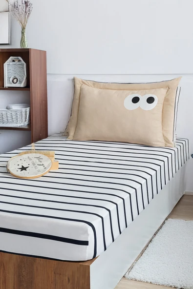 Pes Lastikli Çarşaf Seti Tek Kişilik Funny Kahve ürün görseli 1