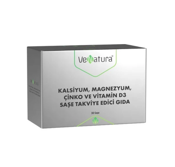Venatura Kalsiyum Magnezyum Çinko ve Vitamin D3 30 Saşe