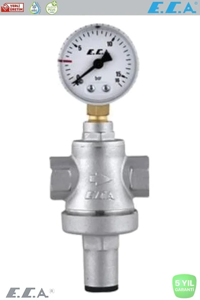 E.c.a 3/4 Manometreli Basınç Düşürücü Valf Pistonlu 602111005