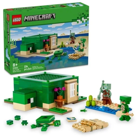 LEGO Minecraft Kaplumbağa Sahil Evi İnşaat Oyuncağı Multicolor