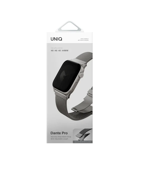 Apple Watch 49mm Ultra 2/1 - 46mm Seri 10 - 45mm Seri 9/8/7 - 44mm Seri SE2/SE/6/5/4 Hasır Kordon  Silver - 3