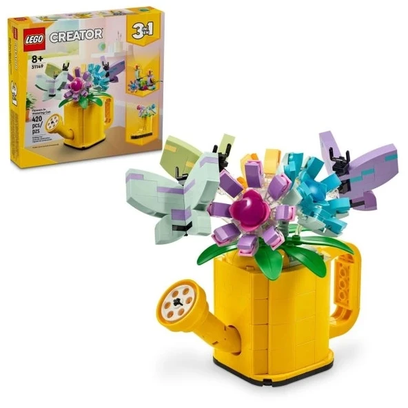 LEGO Creator Sulama Kabında 3'ü 1 Arada Çiçekler Yapım Oyuncağı 31149 Multicolor