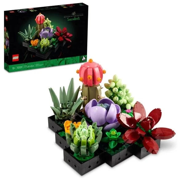 LEGO İkon Sukulent Yapı Seti  Çok Renkli
