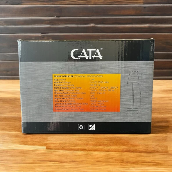 CATA CT-8437 İSTANBUL ŞARJLI MASA LAMBASI (GOLD) - 5