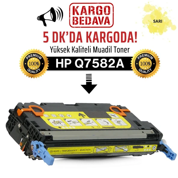 HP Q7582A Sarı Muadil Toner /NP/503A/CP3505/CP3505Dn/3800/3800dn