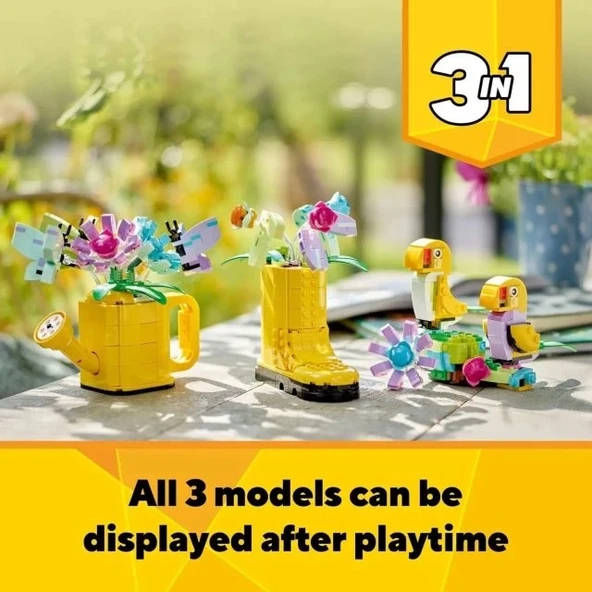 LEGO Creator Sulama Kabında 3'ü 1 Arada Çiçekler Yapım Oyuncağı 31149 - 5