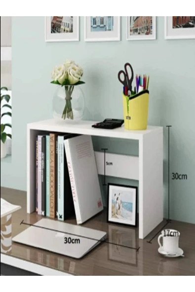 mini Kitap Rafı Masa Düzenleyici Organizer Çalışma Masası Ve Mutfak Tezgahı Düzenleyicisi