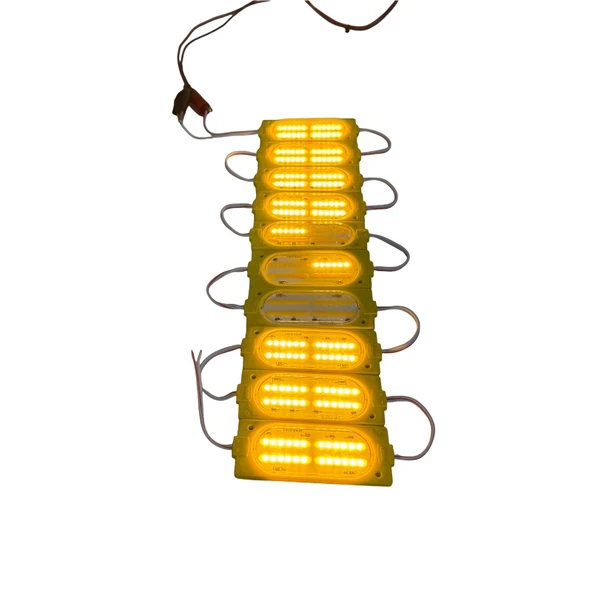 Vitrin tezgah mağza ürün gösteri sarı Akvaryum Mutfak Dolap Ayna Modül Led Aydınlatma Işık COB mercekli 6W IP65 DC 12V 90x35mm