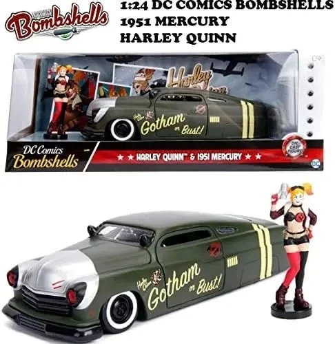 JADA Toys 1: 24 1951 Mercury W/Harley Quinn Figürü - 7