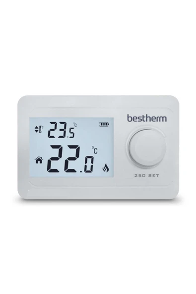BESTHERM Kablosuz Oda Termostatı Dijital Bs 250 Set Ferroli Kombiler Için Ücretsiz Montaj