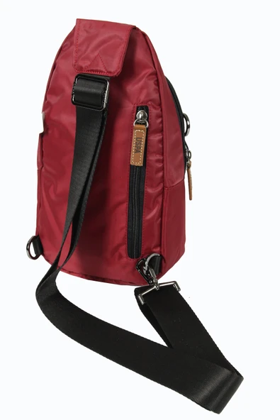 Plevr 23750 Unisex Göğüs Çapraz Çanta, Sırt Çantası, Body Bag-Bordo - 5