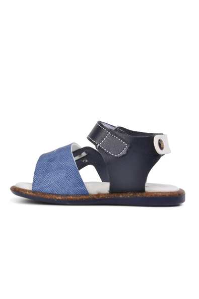 Ayakmod Lacivert Mavi Ortopedik Erkek Çocuk Sandalet 210107 Ç - 2