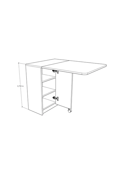Katlanır Mutfak Masası Petra KM-18 - Resim 4