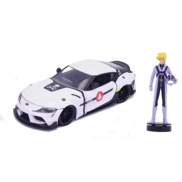 Robotech 2020 Toyota Supra Döküm Araba ve Roy Focker Figürü