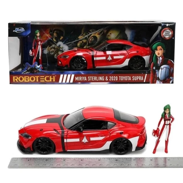 Jada Toys Robotech 2020 Toyota Supra Araba ve Miriya Sterling Figürü Miriya Sterling