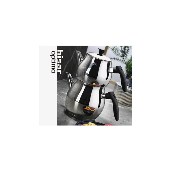 Hisar Optima Siyah Çelik Çaydanlık Paslanmaz Çelik (TEŞHİR) - 3