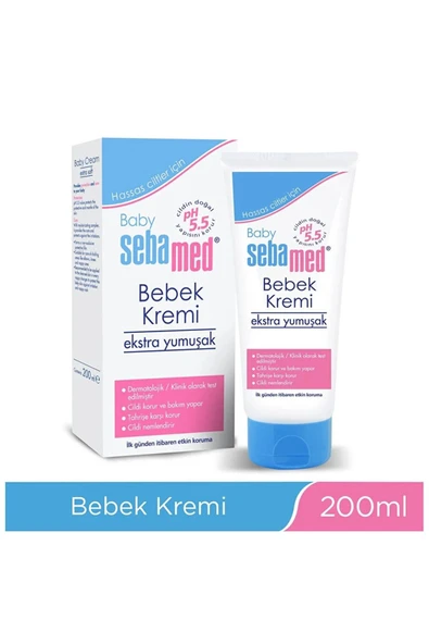 SEBAMED BABY HASSAS CİLTLER PANTENOL İÇERİKLİ YUMUŞAK BEBEK KREMİ 200 ML