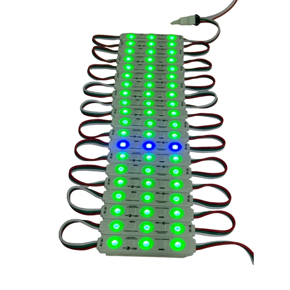 Samsung RGB LED 3'lü modül WS2811 Bireysel Adreslenebilir Işık 5050 SMD DC 12V Su Geçirmez IP65 Mağaza Pencere vitrin yapışkanlı - 5