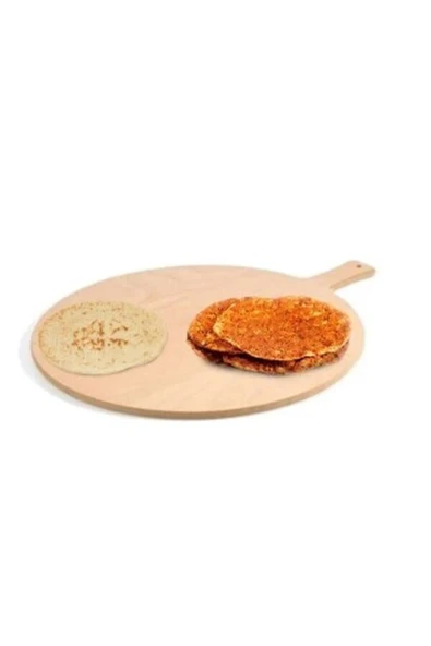 50 Cm Ahşap MDF Pizza Sunum Tahtası - Bazlama - Kesme Tahtası